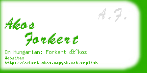 akos forkert business card